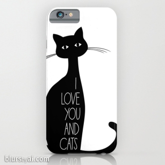 I love you and cats phone case